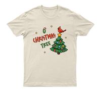 T-shirt da uomo O Christmas Tree Holiday Christmas Tree Cardinal Bird...