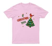 T-shirt da uomo O Christmas Tree Holiday Christmas Tree Cardinal Bird...