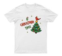 T-shirt da uomo O Christmas Tree Holiday Christmas Tree Cardinal Bird...