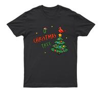 T-shirt da uomo O Christmas Tree Holiday Christmas Tree Cardinal Bird...