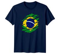 T-shirt da uomo Ordem E Progresso Brazil Flag Countries maglietta grafica...