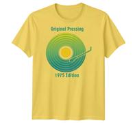 T-shirt da uomo Original Pressing 1975 Edition Vinyl Records Music Retro Audio