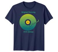 T-shirt da uomo Original Pressing 1975 Edition Vinyl Records Music Retro Audio