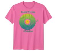 T-shirt da uomo Original Pressing 1975 Edition Vinyl Records Music Retro Audio