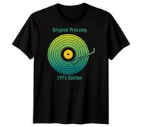 T-shirt da uomo Original Pressing 1975 Edition Vinyl Records Music Retro Audio