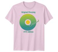 T-shirt da uomo Original Pressing 1975 Edition Vinyl Records Music Retro Audio