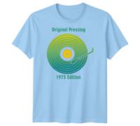 T-shirt da uomo Original Pressing 1975 Edition Vinyl Records Music Retro Audio