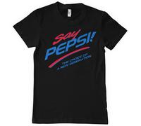 T-Shirt Da Uomo Pepsi Ufficiale Nero Maniche Corte Girocollo Regular