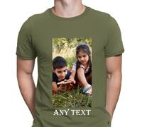 T-shirt da uomo personalizzate con qualsiasi testo e foto qui addio al...