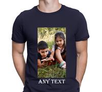 T-shirt da uomo personalizzate con qualsiasi testo e foto qui addio al...