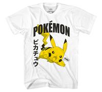 T-Shirt Da Uomo Pokemon Pikachu Pika, Bianca