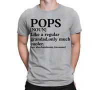 T-shirt da uomo Pops Like A Regular Grandad Only Much Cooler Fathers Day #TA-161
