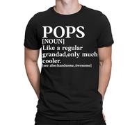 T-shirt da uomo Pops Like A Regular Grandad Only Much Cooler Fathers Day #TA-161