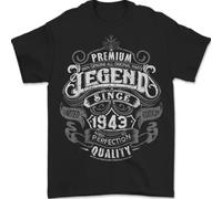 T-Shirt Da Uomo Premium Per Il 83° Compleanno Leggendario 1943 100% Cotone