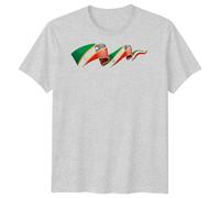 T-shirt da uomo Saint Kitts e Nevis Flag Ribbon Travel maglietta caraibica