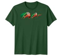 T-shirt da uomo Saint Kitts e Nevis Flag Ribbon Travel maglietta caraibica