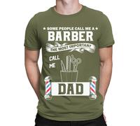 T-shirt da uomo Some People Call Me A Barber Funny Dad Quotes Fathers Day #TA-89