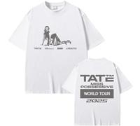 T Shirt da Uomo Tate Cantante M-crae Tour A Maniche Corte Casual alla Moda Girocollo in Cotone Abbigliamento per Fan-White||XX_l
