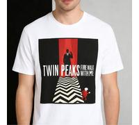 T-shirt da uomo "Twin Peaks: Fuoco cammina con me" con l'iconico logo rosso e bianco e un design in tipico stile cinematografico: perfetta per i fan della serie TV e del film. L,M,S,XL,XXL,XXXLRitratt