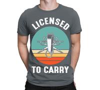 T-shirt da uomo vintage autorizzate a trasportare barbiere parrucchiere...