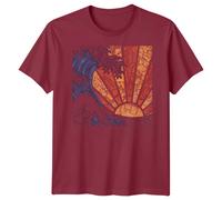 T-shirt da uomo Wave Sun Tribal Art design astratto