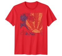 T-shirt da uomo Wave Sun Tribal Art design astratto