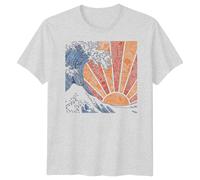 T-shirt da uomo Wave Sun Tribal Art design astratto