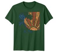 T-shirt da uomo Wave Sun Tribal Art design astratto