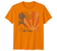 T-shirt da uomo Wave Sun Tribal Art design astratto