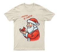 T-shirt da uomo Whispers Of Winter Santa Cardinal Christmas Holidays da donna