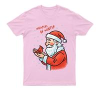 T-shirt da uomo Whispers Of Winter Santa Cardinal Christmas Holidays da donna