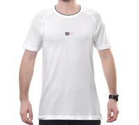 T-shirt da uomo Wilson Players Seamless Crew 2.0 - bright white/black - Bianco (XL)