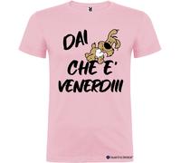 T-shirt Dai Che È Venerdì | Maglietta Divertente Weekend con Cagnolino