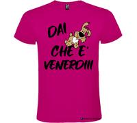 T-shirt Dai Che È Venerdì | Maglietta Divertente Weekend con Cagnolino