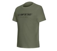 T-SHIRT DAINESE ESSENCE WORDMARK GREEN BRONZE GIROCOLLO ESTIVA MANICHE CORTE
