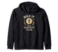 T-shirt Dairy Farmer Pride Udder Humor Country Milk Life Felpa con Cappuccio