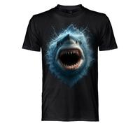 T-Shirt Dark Ember - Bambino - Squalo - Bimbo ragazzino Maglia Maglietta cotone