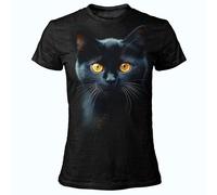 T SHIRT DARK EMBER GATTO WOMAN NER ORIGINALE ragazzo/a adulto/a Maglia Maglietta