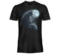 T SHIRT DARK EMBER LUPO ORIGINALE ragazzo/a adulto/a Maglia Maglietta nera