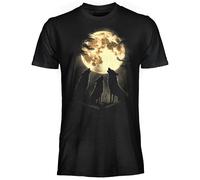 T SHIRT DARK EMBER3 LUPI LUNA ORIGINALE ragazzo/a adulto/a Maglia Maglietta nera