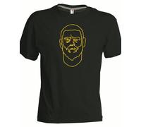 T-shirt DE ROSSI calciatore romano capitano magica volto 100% cotone nera ddr