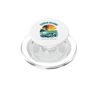 T-shirt delle Isole Cayman Caraibi Paradise Sea Turtle Sunset PopSockets PopGrip per MagSafe