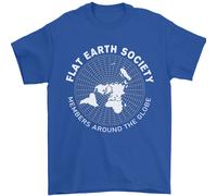 T-Shirt Dell'Uomo Del Flat Earth Society Membri In Giro Per Il Mondo 100% Cotone