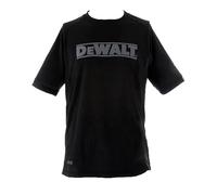 DEWALT T-Shirt Grande Logo Uomo Lavoro Top Nero Performance con Sfiati Umidità