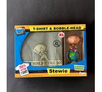 T-Shirt Di Family Guy STEWIE Taglia XL + Bobble-Head 14CM Funko Wacky Wobbler