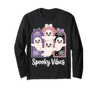 T-Shirt di Halloween Pastello Kawaii Ghost Cute Spooky Vibes Maglia a Manica