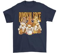 T-Shirt Di Halloween Per Uomini Con Gnomi Al Profumo Di Zucca 100% Cotone