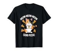 T-shirt di meme gatto divertente Meow manda la tee di amante Maglietta