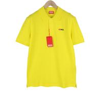 T-Shirt DIESEL T-Smith-Div Da Uomo L Manica Corta Collo Polo Cotone Giallo
