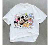 T-shirt Disney a maniche corte con Topolino e i suoi amici; in puro cotone-morbida e traspirante. L,M,S,XL,XXLFumettoCotone